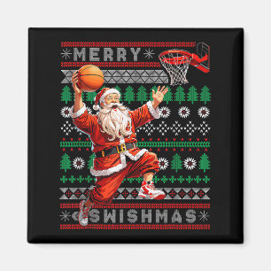 Íman Feliz Natal de Basquete Swishmas Xmas Homens