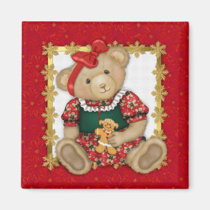 Íman Feliz Natal de Beary - ursinho da menina