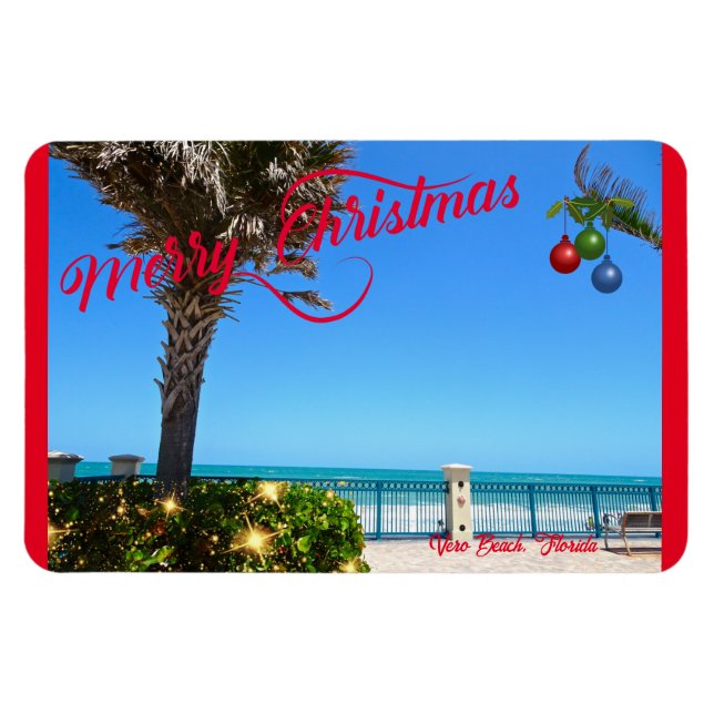 Íman Feliz Natal de Vero Beach Oceanfront (Horizontal)