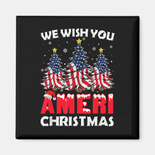Íman Feliz Natal Desejamos-Lhe Ameri Xmas American Fl