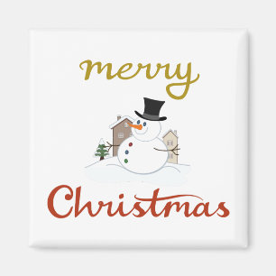 Íman Feliz Natal+Design de Snowman