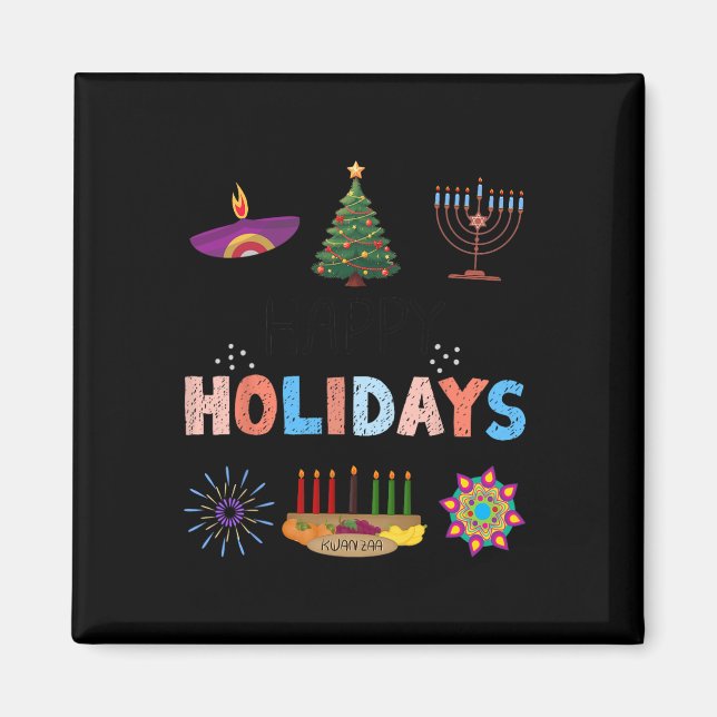 Íman Feliz Natal Diwali Kwanzaa Hanukkah (Frente)