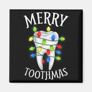 Íman Feliz Natal do Dente Luz de Natal Molar Higiene De