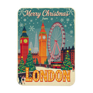 Íman Feliz Natal do London Vintage Retro