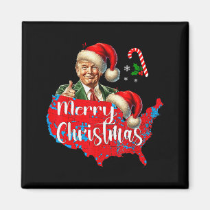 Íman Feliz Natal Donald Trump Mapa de Cobertura Vermelh
