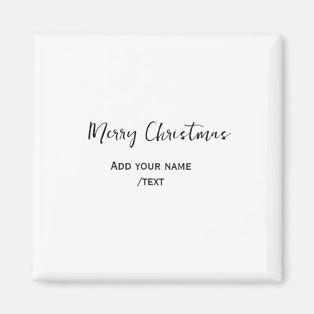 Íman Feliz Natal Elegante adiciona texto simples modern (Frente)