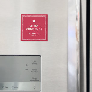 Íman Feliz Natal Elegante Na moda Grego Meander