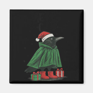 Íman Feliz Natal engraçado corvo preto F-caw-f Natal al