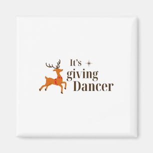 Íman Feliz Natal Está Dando Dança ao Dançarino Reindeer