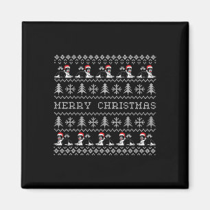 Íman Feliz Natal Família Correspondente Feliz Bulldog C