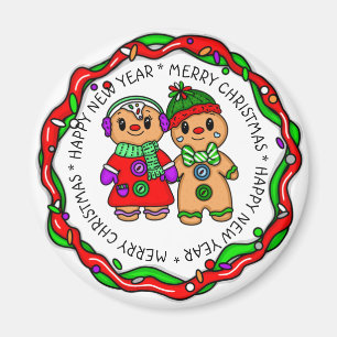 Íman Feliz Natal   FELIZ ANO NOVO   Homem-Pão-Gingerido
