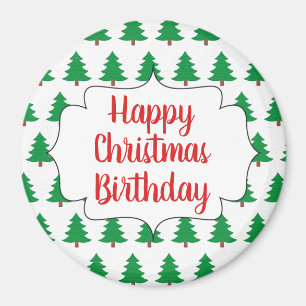 Íman Feliz Natal Feriado de Natal Gift Round Magnet