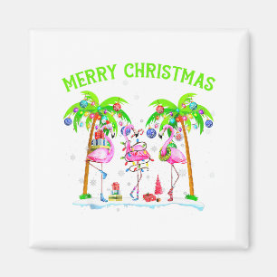 Íman Feliz Natal Flamingo Natal Luz da Árvore de Palma