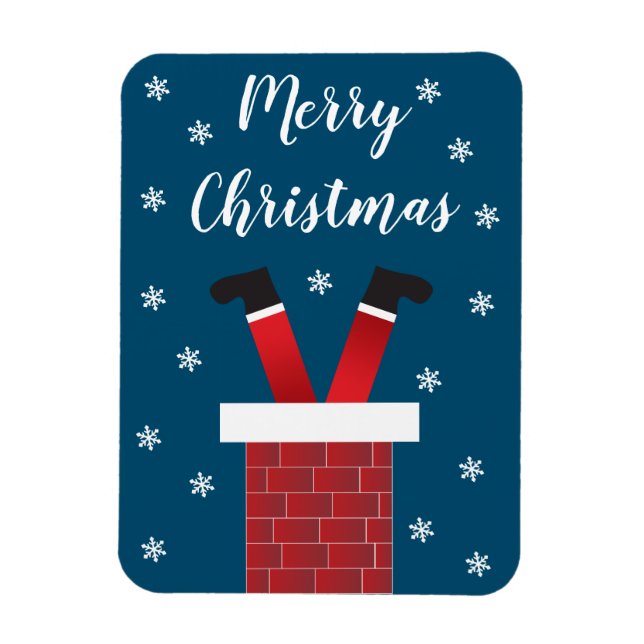 Íman Feliz Natal Flocos de Neve de Papai Noel (Vertical)