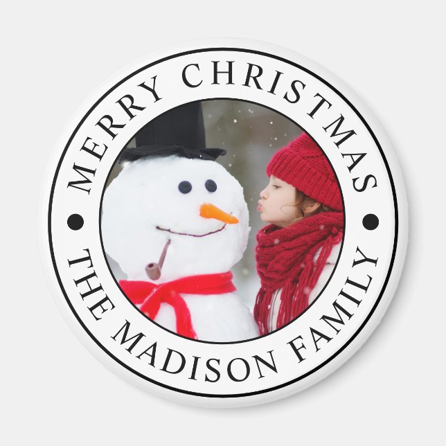 Íman Feliz Natal Foto de Férias (Frente)