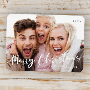 Íman Feliz Natal Foto Simples da Tipografia Moderna