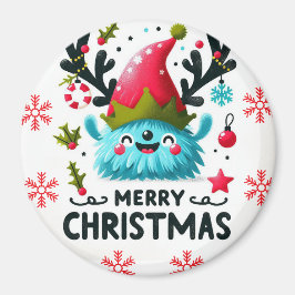 Íman Feliz Natal Gelado Monstro do Sapo Fluffy