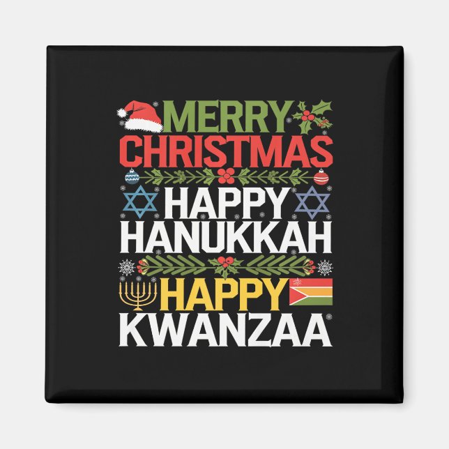 Íman Feliz Natal Hanukkah Feliz Kwanzaa 13 (Frente)