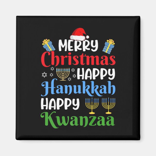 Íman Feliz Natal Hanukkah Feliz Kwanzaa 18 (Frente)