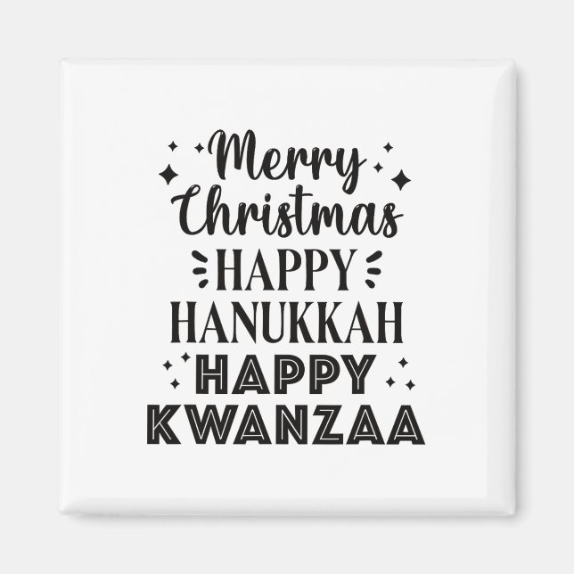 Íman Feliz Natal Hanukkah Feliz Kwanzaa 5 (Frente)