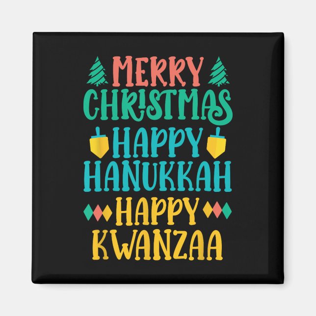 Íman Feliz Natal Hanukkah Feliz Kwanzaa 7 (Frente)