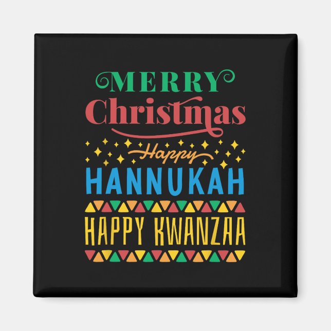 Íman Feliz Natal Hanukkah Feliz Kwanzaa 8 (Frente)