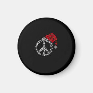 Íman Feliz Natal Hippies Símbolo Santa Claus Hat