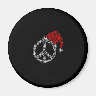 Íman Feliz Natal | Hippies Símbolo Santa Claus Hat