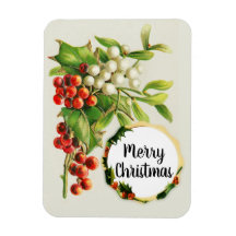 Feliz Natal Holly Berries Vintage Gift