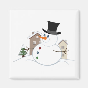 Íman Feliz Natal Ilustração de Neve