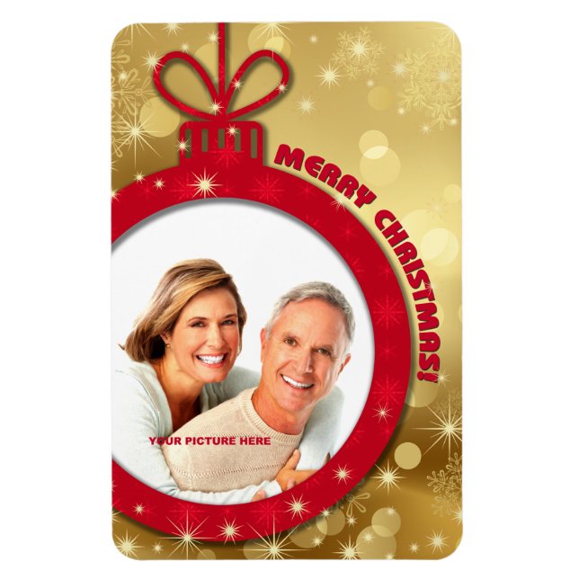 Íman Feliz Natal. Imagens de presentes personalizadas (Vertical)
