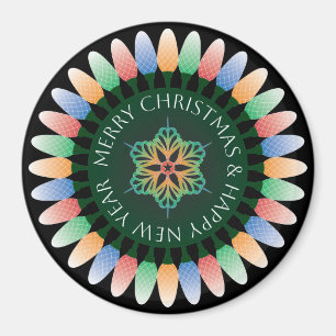 Íman Feliz Natal Lights Magnet