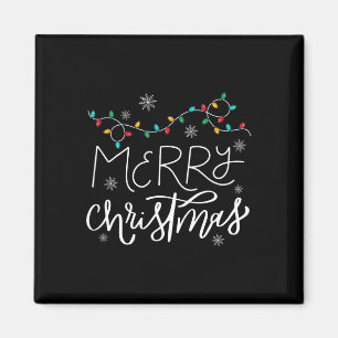 Íman Feliz Natal Luz Vermelha Santa Hat Família Xmas M