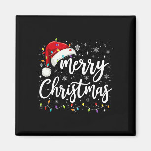 Íman Feliz Natal Luz Vermelha Santa Hat Família Xmas M