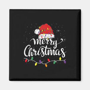 Íman Feliz Natal Luz Vermelha Santa Hat Família Xmas M