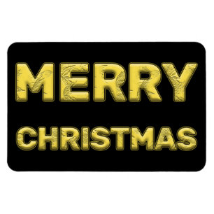 Íman Feliz Natal Magnético em Dourado