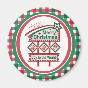 Íman Feliz Natal - Marquee Retro - Alegria ao Mundo