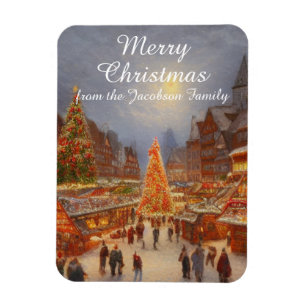 Íman Feliz Natal Mercado Alemão Saudações Kitsch