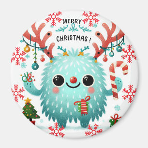 Íman Feliz Natal Monstro Azul