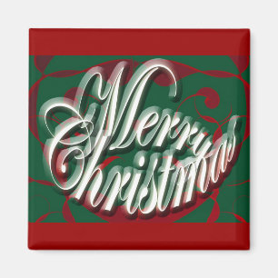 Íman Feliz Natal no ímã verde