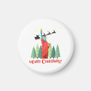 Íman Feliz Natal Nova Iorque Santa Claus Estátua Do Lib