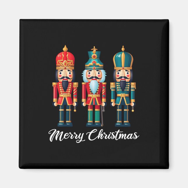 Íman Feliz Natal Nutcracker Balé Festivo Xmas Men (Frente)