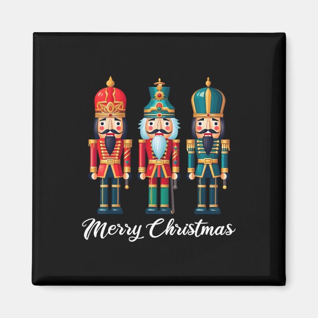 Íman Feliz Natal Nutcracker Balé Festivo Xmas Men (Frente)