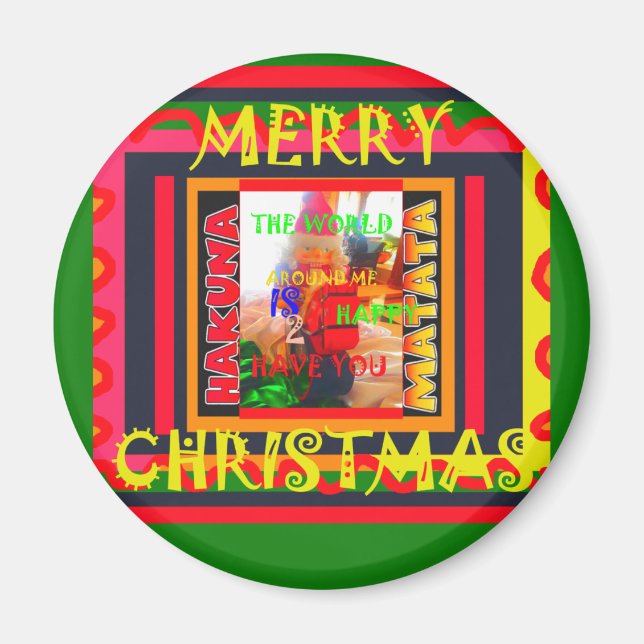 Íman Feliz Natal O mundo à minha volta é feliz (Frente)