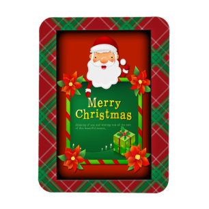 Íman Feliz Natal Papais noeis Tartan Xadrez