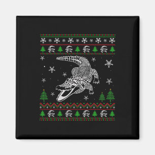 Íman Feliz Natal para Alligator Amantes Divertidos Feio