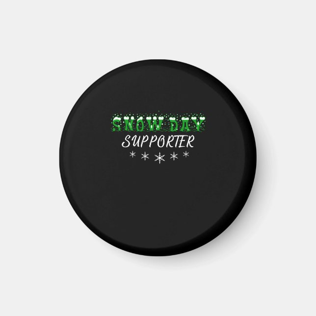 Íman Feliz Natal para o dia da neve (Frente)