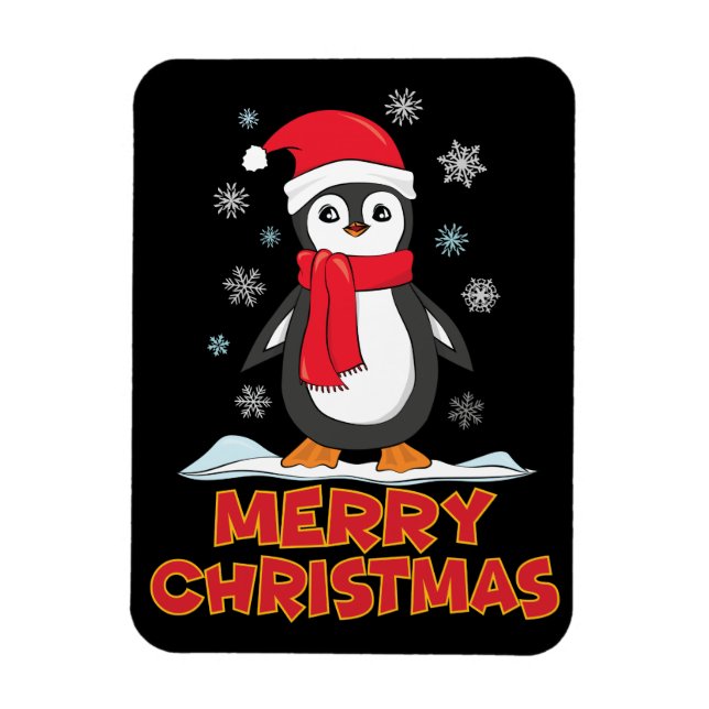 Íman Feliz Natal - Pinguim Gato (Vertical)