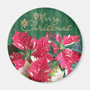 Íman Feliz Natal Poinsettia Magnet