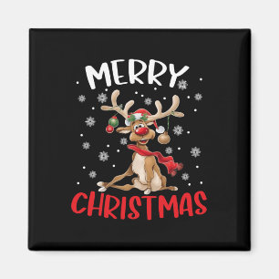 Íman Feliz Natal Reindeer Homens Mulheres Matando Famíl